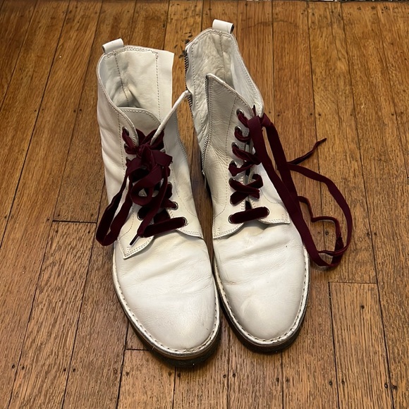Golden Goose Shoes - Golden Goose white combat boots 39 9